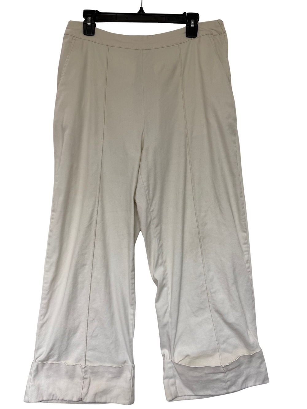 Rachel Comey x Target Wide Leg Cropped Cuffed Pants Cream High Rise Size 10